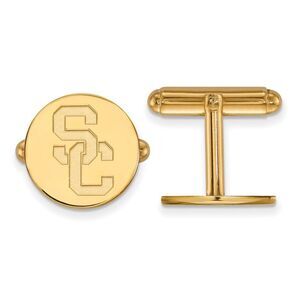 14K Yellow Gold Plated USC Trojans NCAA Cuff Links